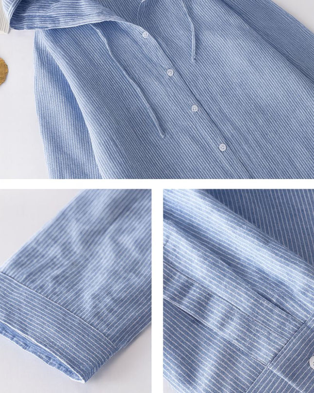 Linen Blouse with Loose Fit