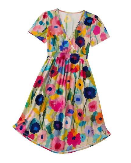 Women’s Midi Dress with Short Sleeves