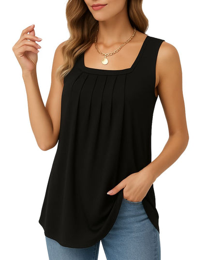 Sleeveless top with a loose cut
