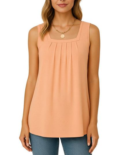Sleeveless top with a loose cut