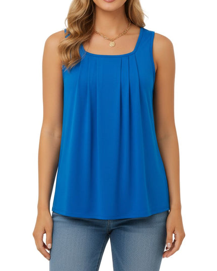 Sleeveless top with a loose cut