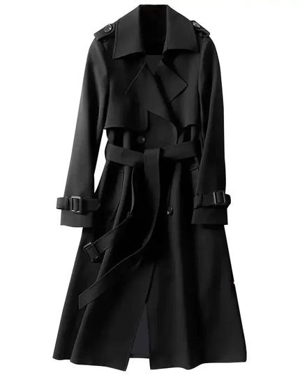 Coat with Waist Belt and Epaulettes