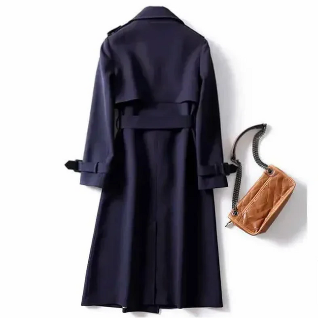 Coat with Waist Belt and Epaulettes