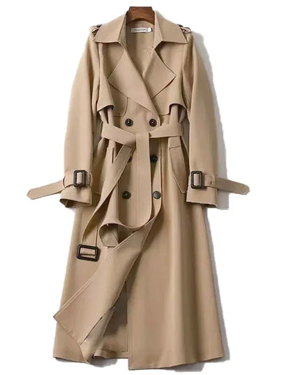 Coat with Waist Belt and Epaulettes