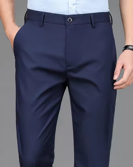 Slim straight-leg trousers with tailored design