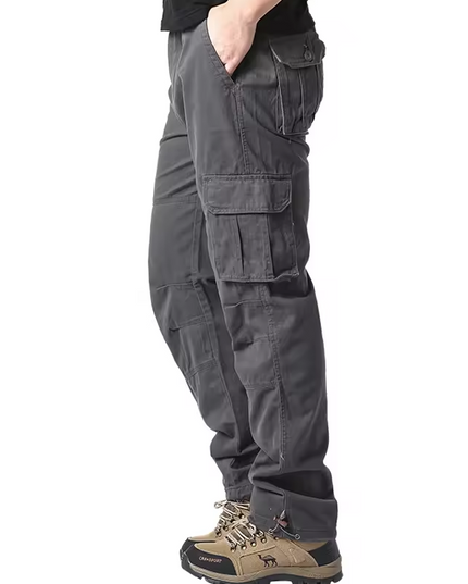 Cargo trousers with multiple pockets