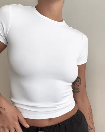 Women´s Fitted short-sleeved cropped T-shirt