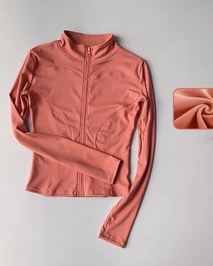 Women's high collar long sleeve top