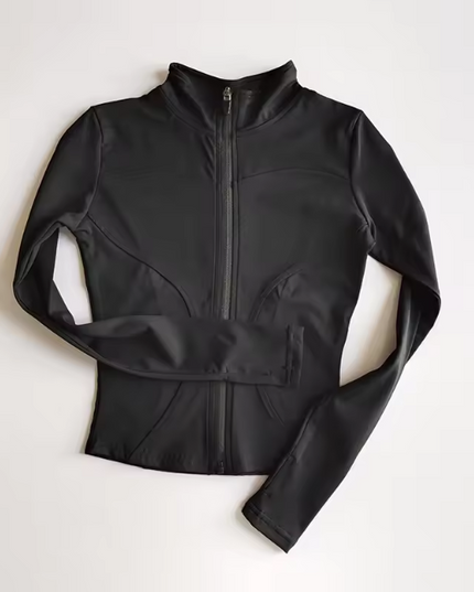 Women's high collar long sleeve top