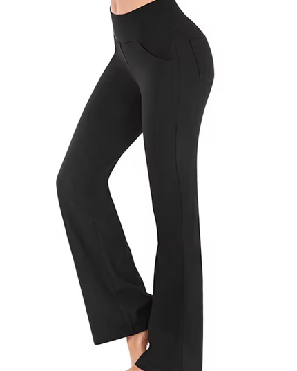 Women's flared leg trousers with side pocket