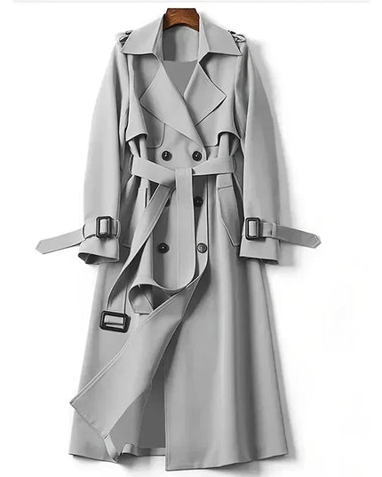 Coat with Waist Belt and Epaulettes